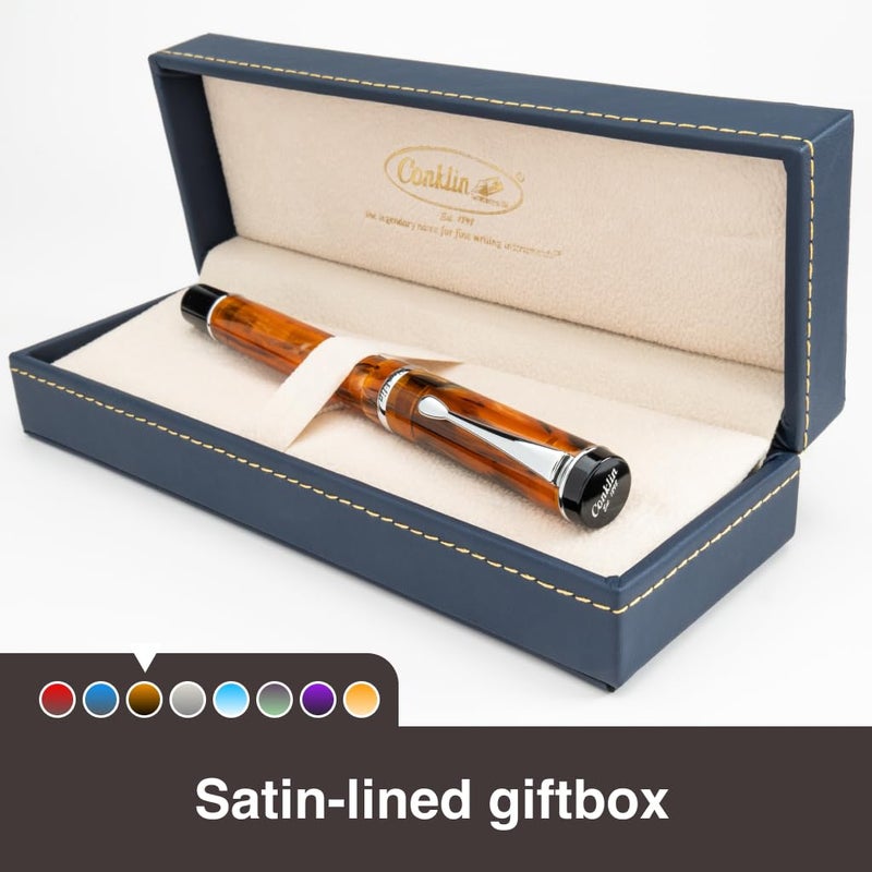 Conklin Duragraph Fountain Pen Amber - Stub Nib, Premium Writing Instrument for Calligraphy & Signatures - Image 5